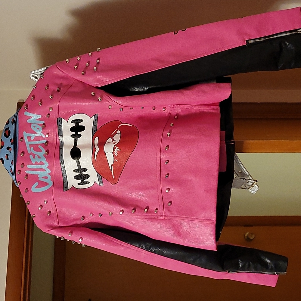 Graphic Leather Jacket - Picture 2 of 3